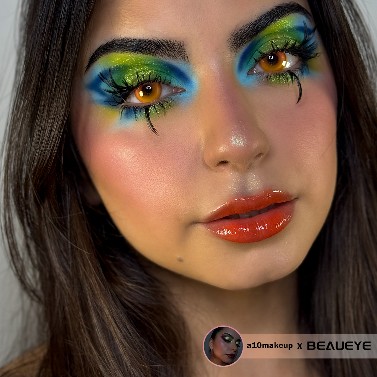 Cosplay Midsummer's Day Orange Colored Contact Lenses