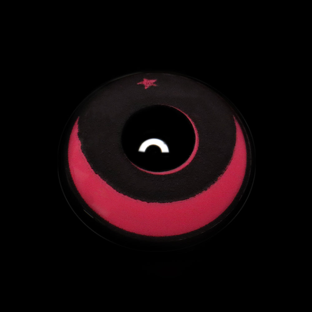 Halloween Moon Star Red Colored Contact Lenses