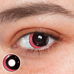Halloween Moon Star Red Colored Contact Lenses