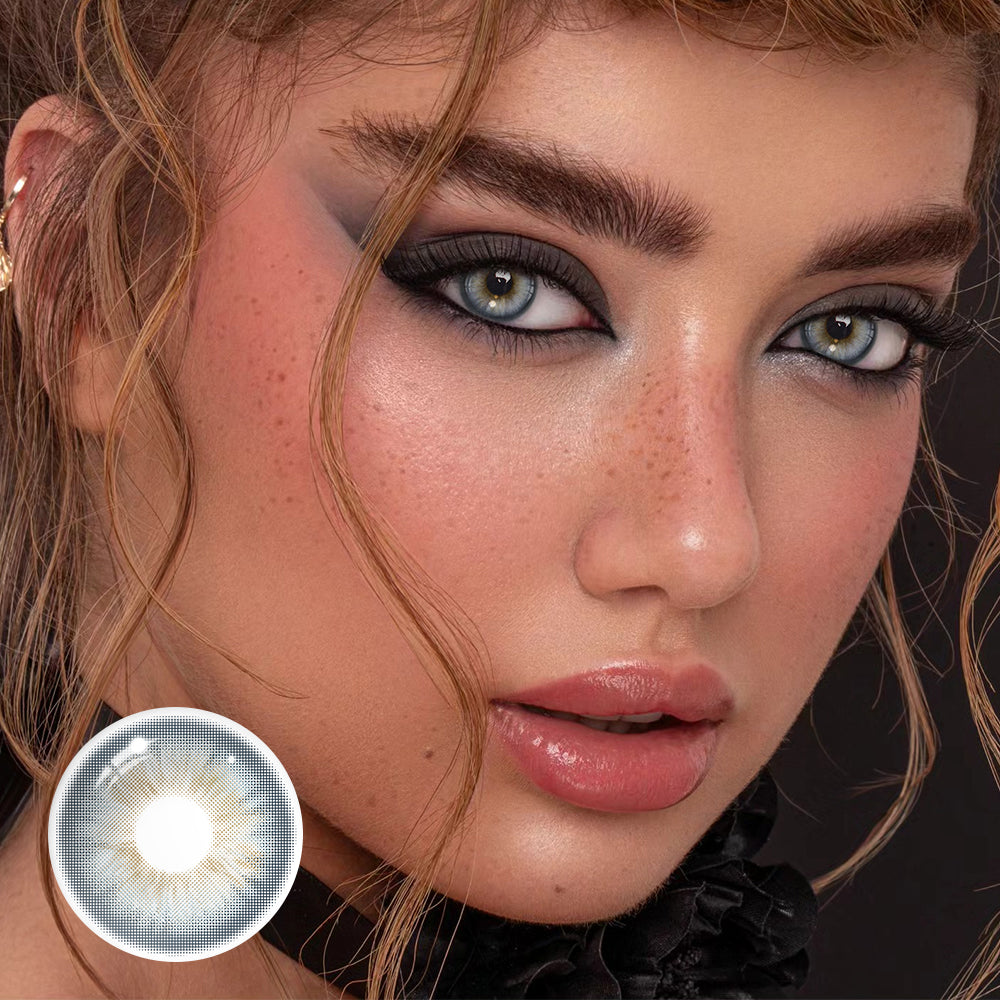 Beryl Frost Gray Prescription Colored Contact Lenses