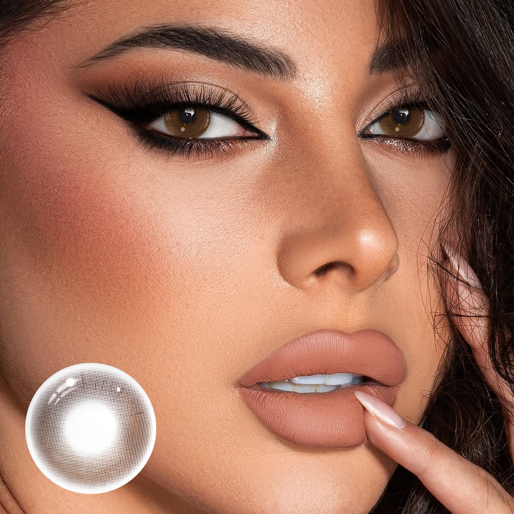 Yara Flowing Coffee Brown Colored Contact Lenses