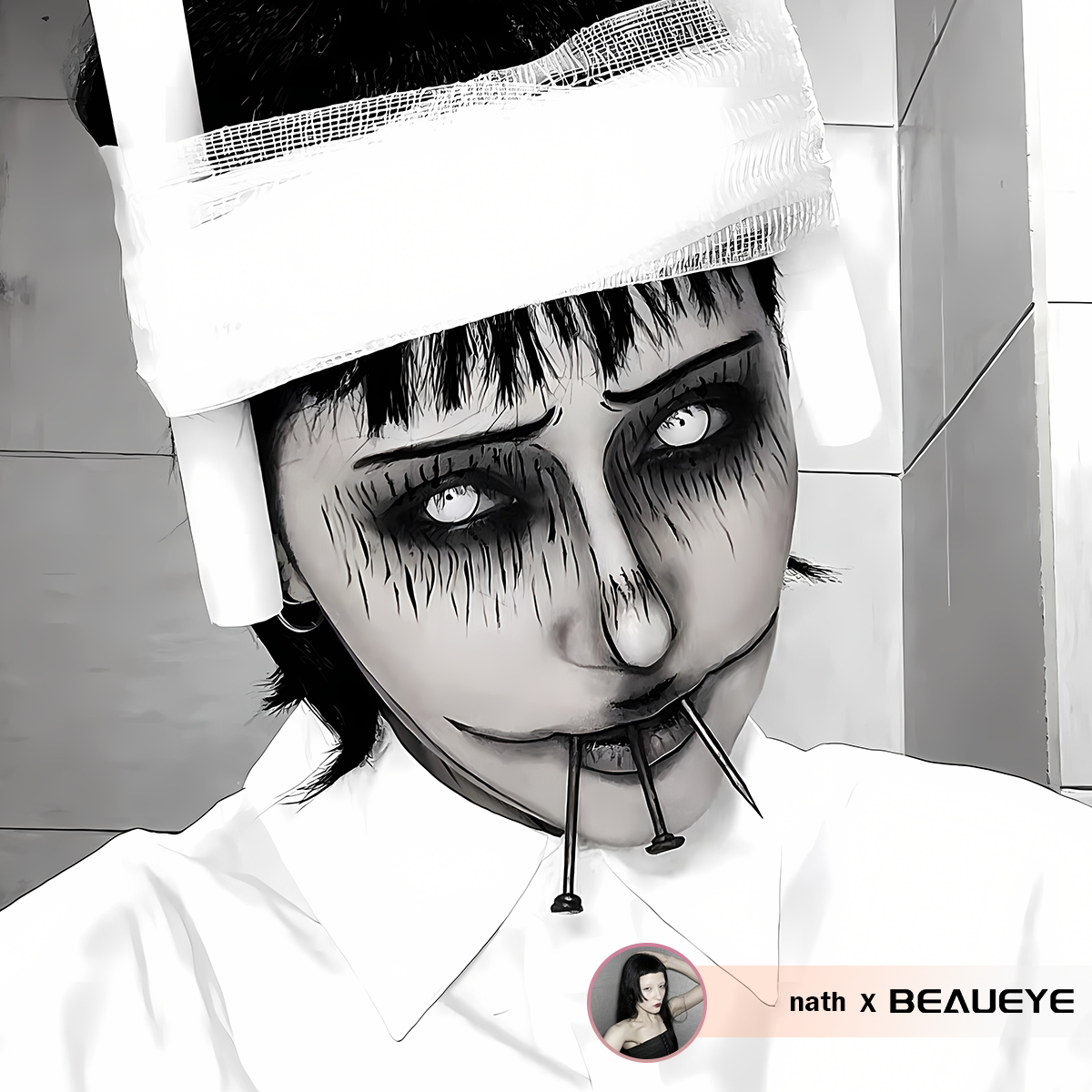 Halloween Rick Weiße Kontaktlinsen