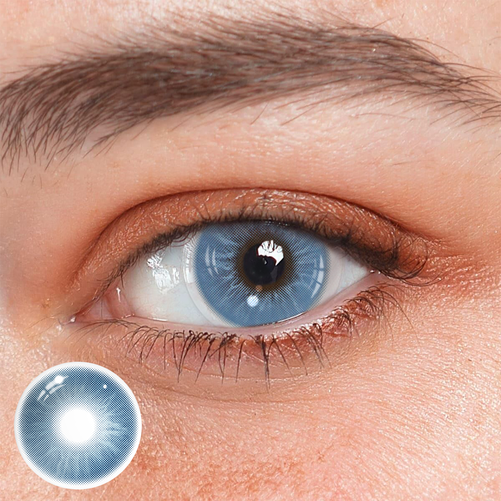 Love Story Oxytocin Blaue farbige Kontaktlinsen mit Sehstärke