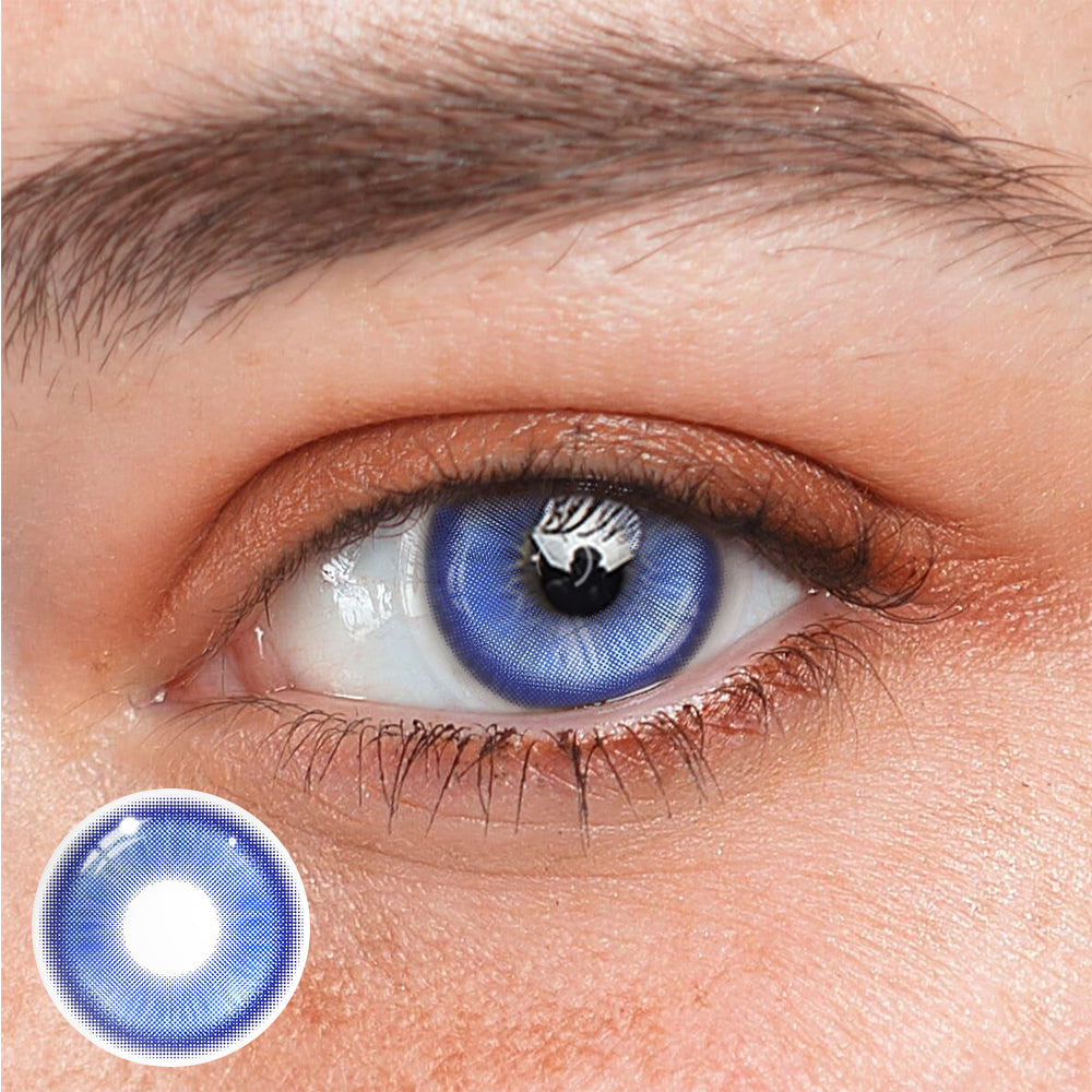Cosplay Fairy Dark Blue Colored Contact Lenses