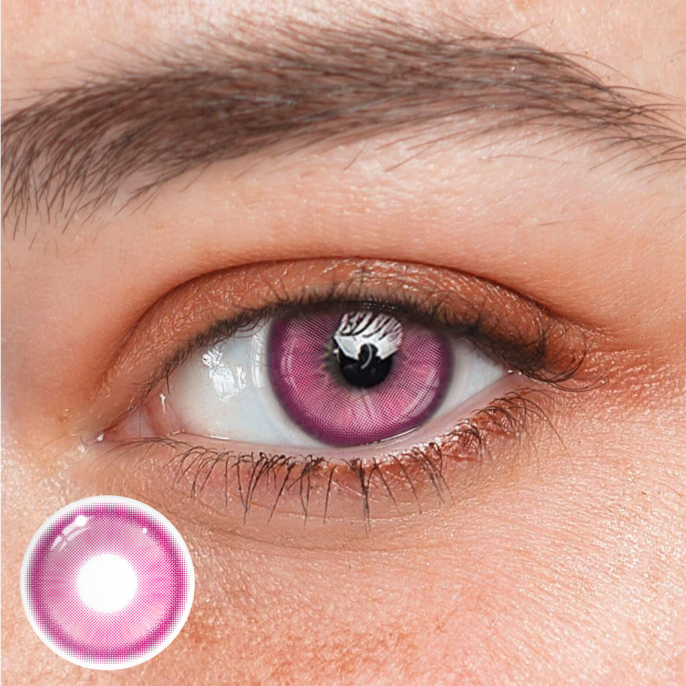 Cosplay Fairy Rose Pink Colored Contact Lenses
