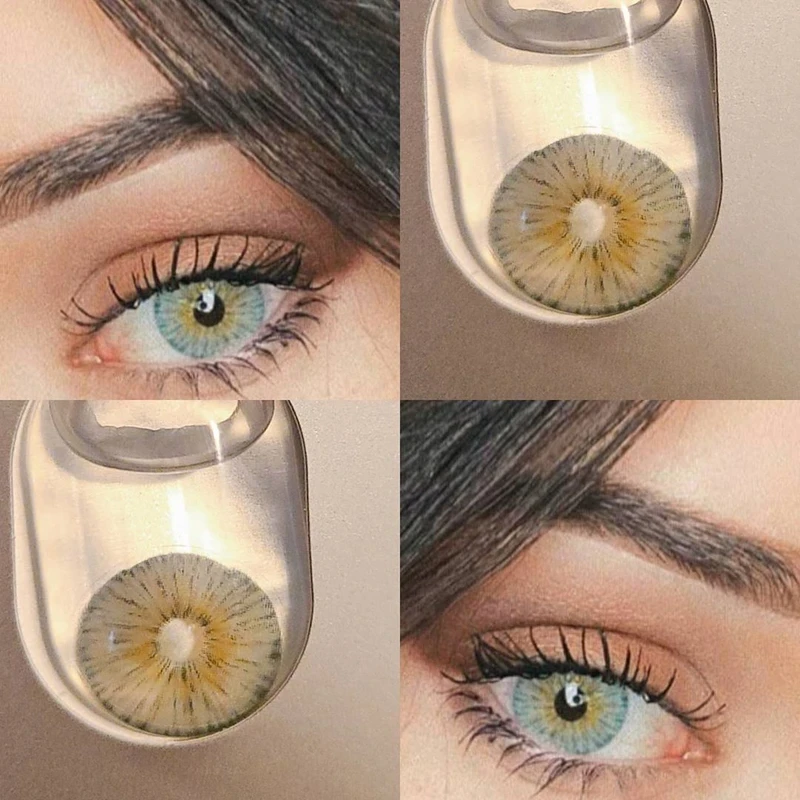 Graue farbige Kontaktlinsen „New York Gogh“.