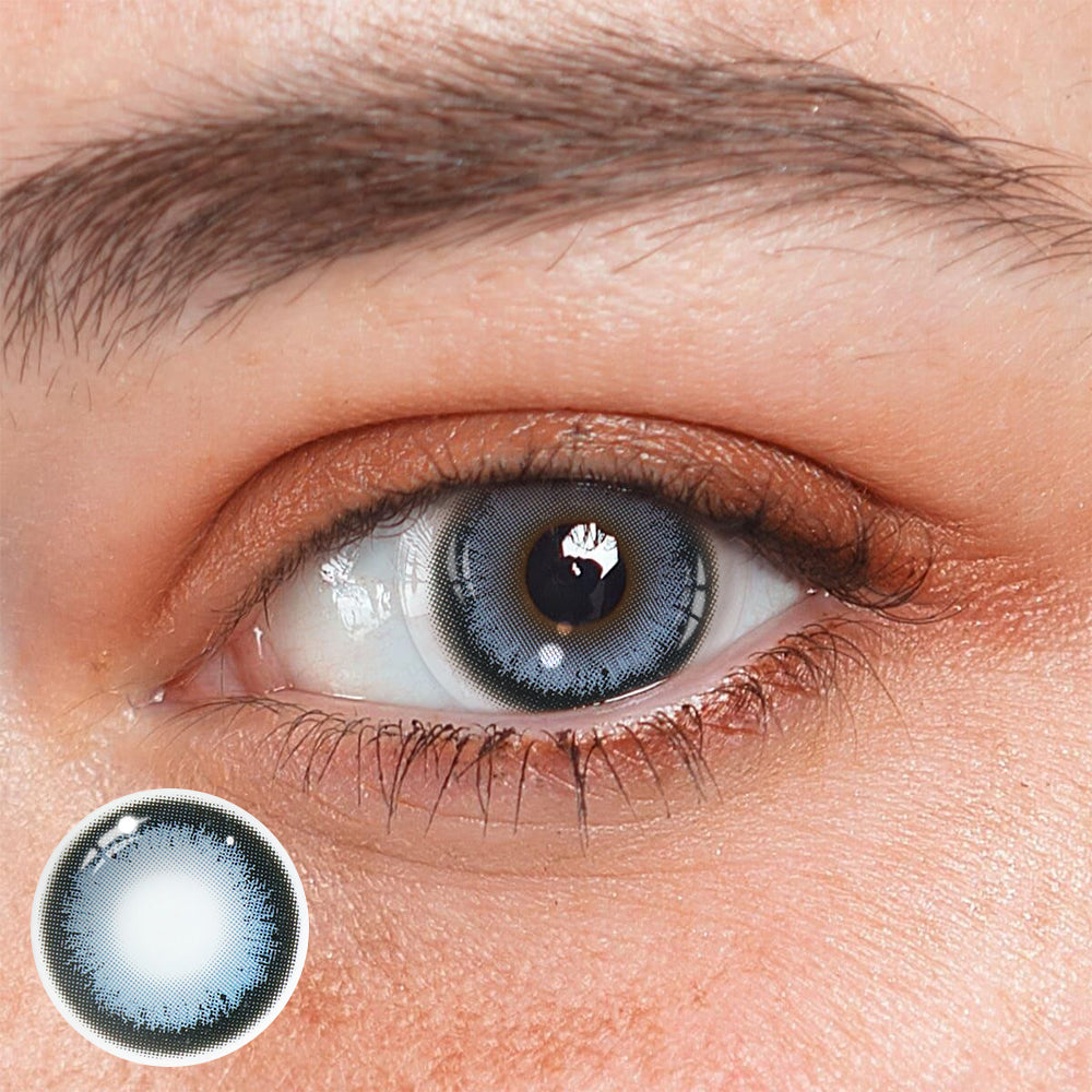 Cinnabar Blue Colored Contact Lenses