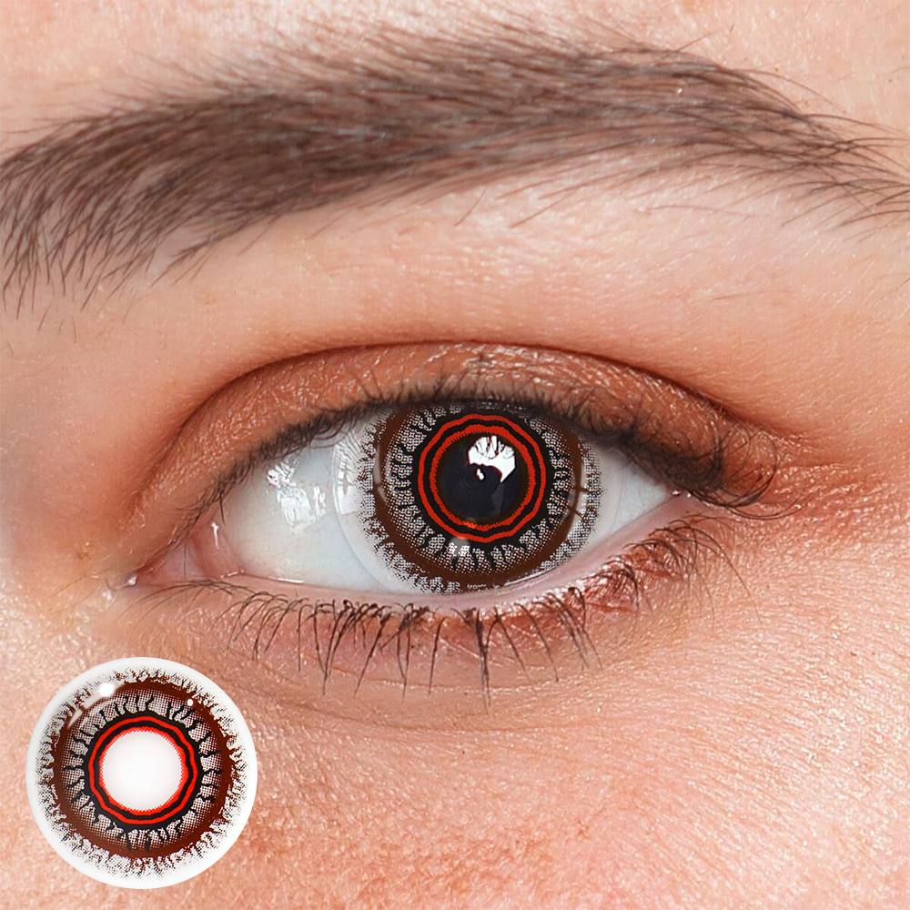Cosplay Spider Obscura Red Colored Contact Lenses