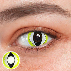 Cosplay Cat Eye Lash Green Colored Contact Lenses