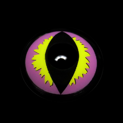 Cosplay Cat Eye Lash Purple Colored Contact Lenses
