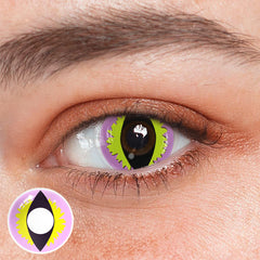 Cosplay Cat Eye Lash Purple Colored Contact Lenses