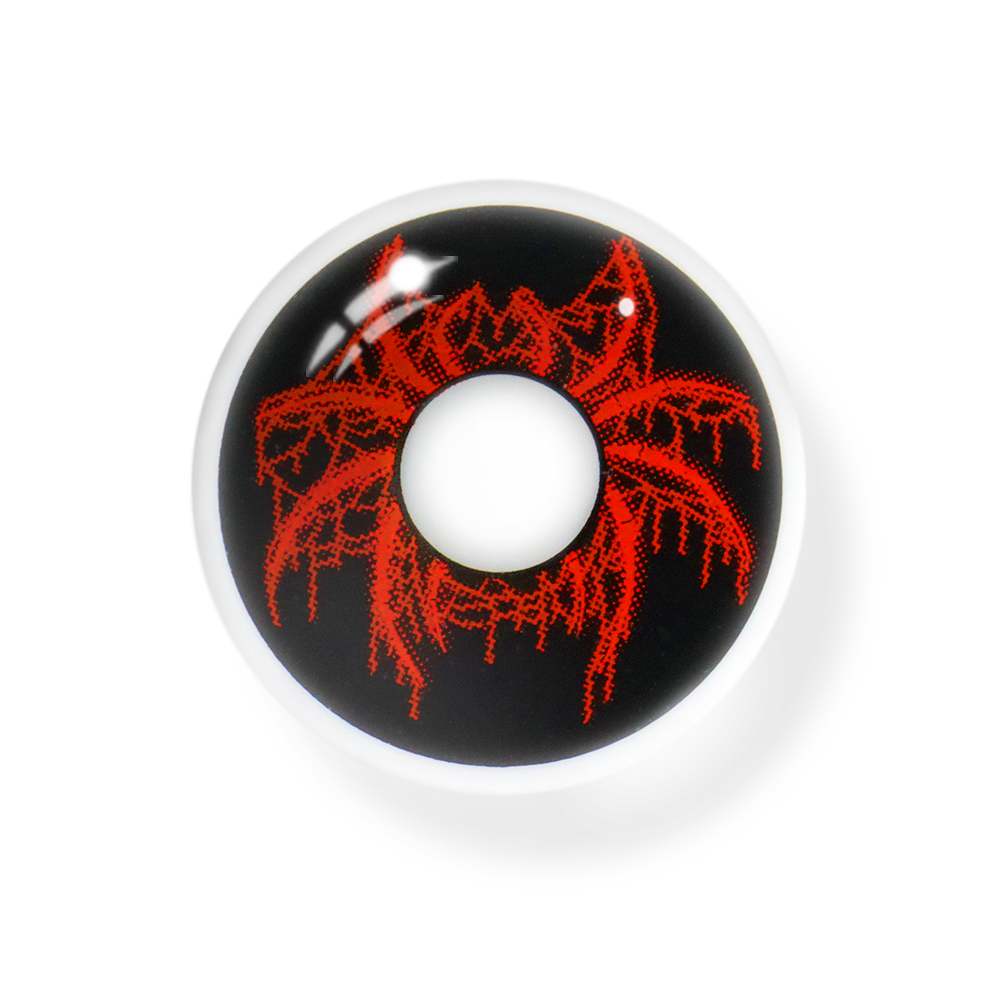 Cosplay Spider Jade Red Colored Contact Lenses