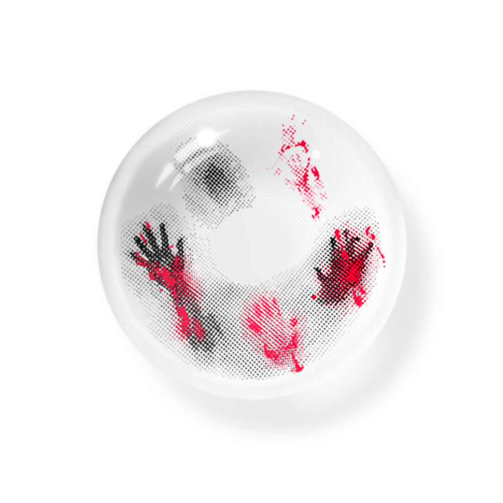 Cosplay Bloody Phantom White Colored Contact Lenses