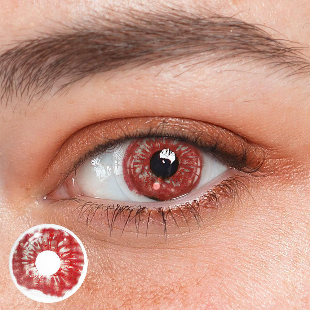 Cosplay Parasite Red Colored Contact Lenses