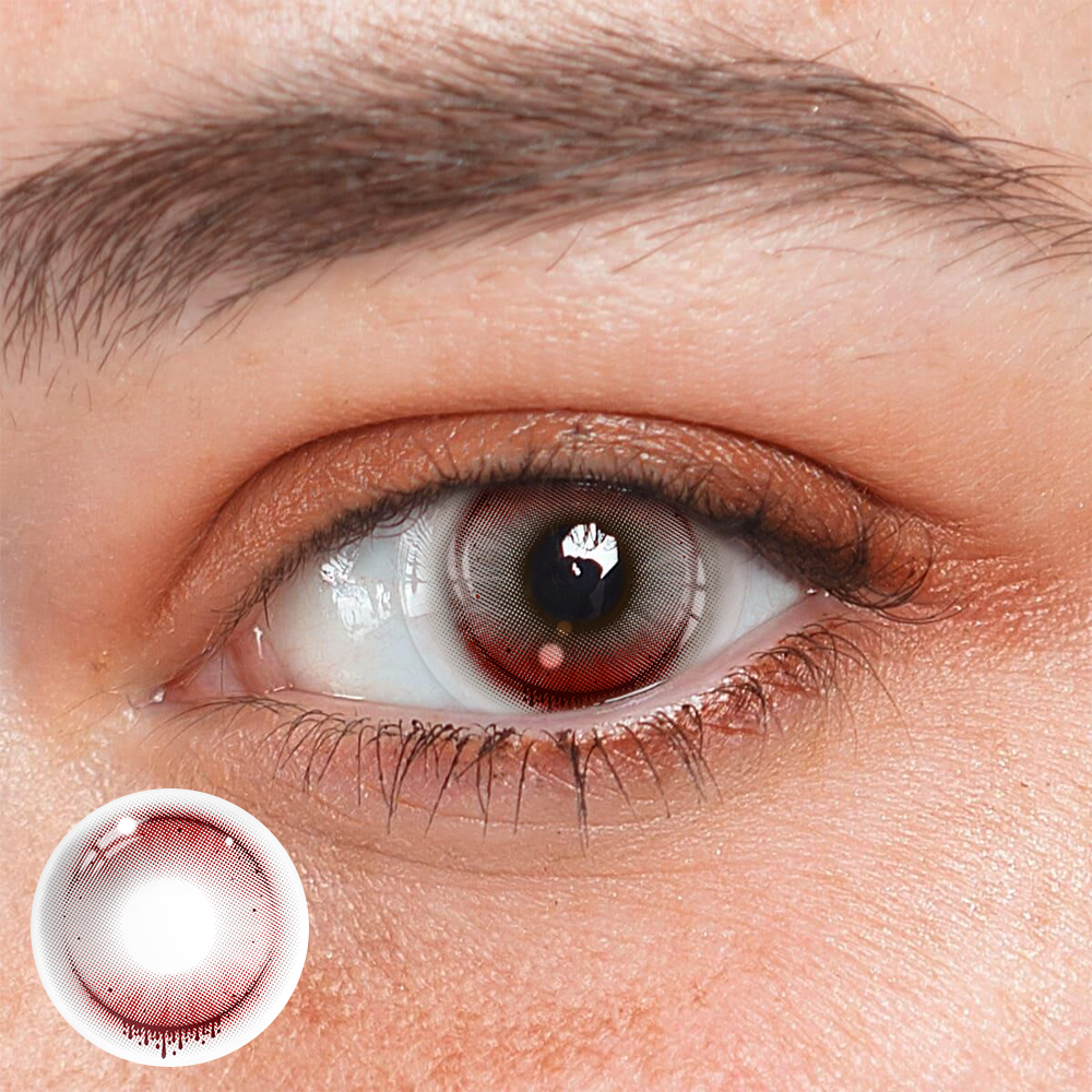 Cosplay Witch's Tears Red Colored Contact Lenses