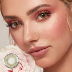 Flower Brown Colored Contact Lenses