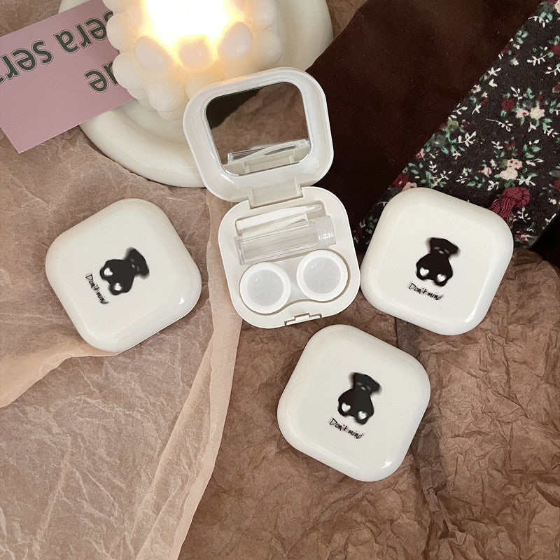 Milk Tea Bear Colored Contact Lens Case