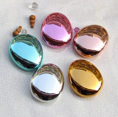 Estuche para lentes de contacto de color multicolor con forma de huevo de Pascua