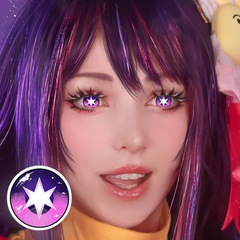 Cosplay Oshi No Ko Hoshino Ai Violet Colored Contact Lenses