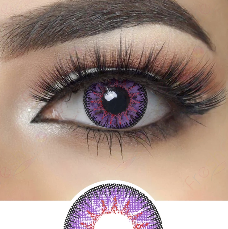 Farbige Kontaktlinsen mit Sehstärke Vega Violett Lila