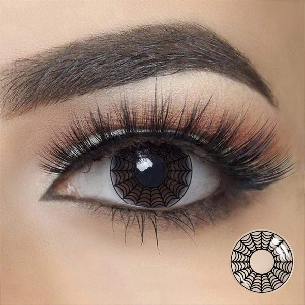 Halloween SpiderWebWhite Colored Contact Lenses