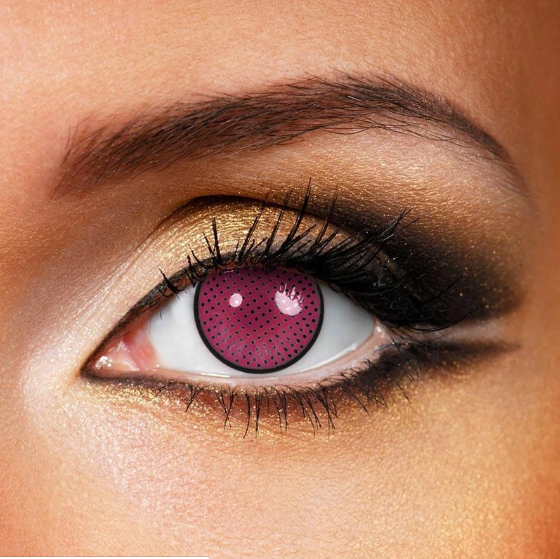 Cosplay RED MESH Colored Contact Lenses
