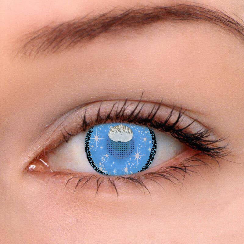 Cosplay Glaciar Blue Colored Contact Lenses