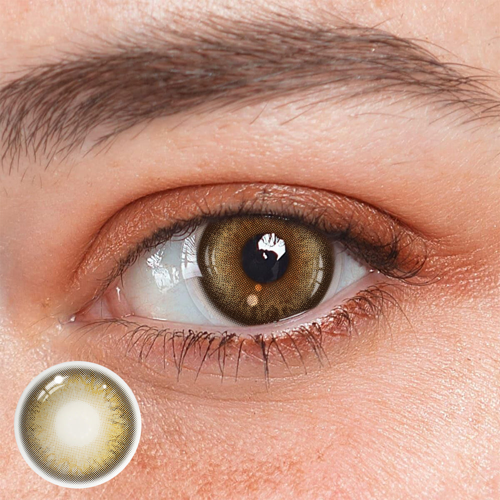 Penina Golden Brown Prescription Colored Contact Lenses