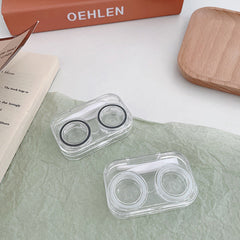 Transparent Ins Style Simple and Compact Colored Contact Lens Case