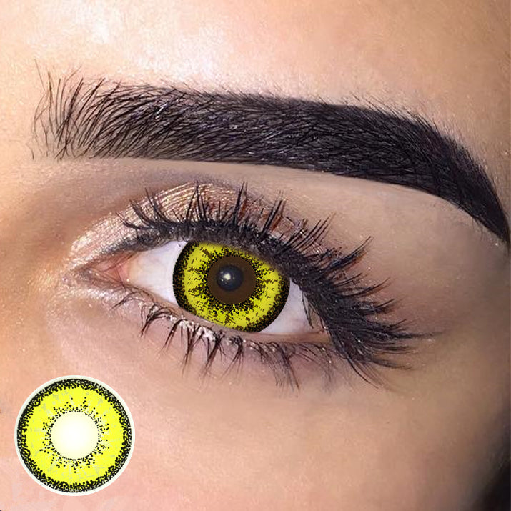 Cosplay ICE Yellow Colored Contact Lenses