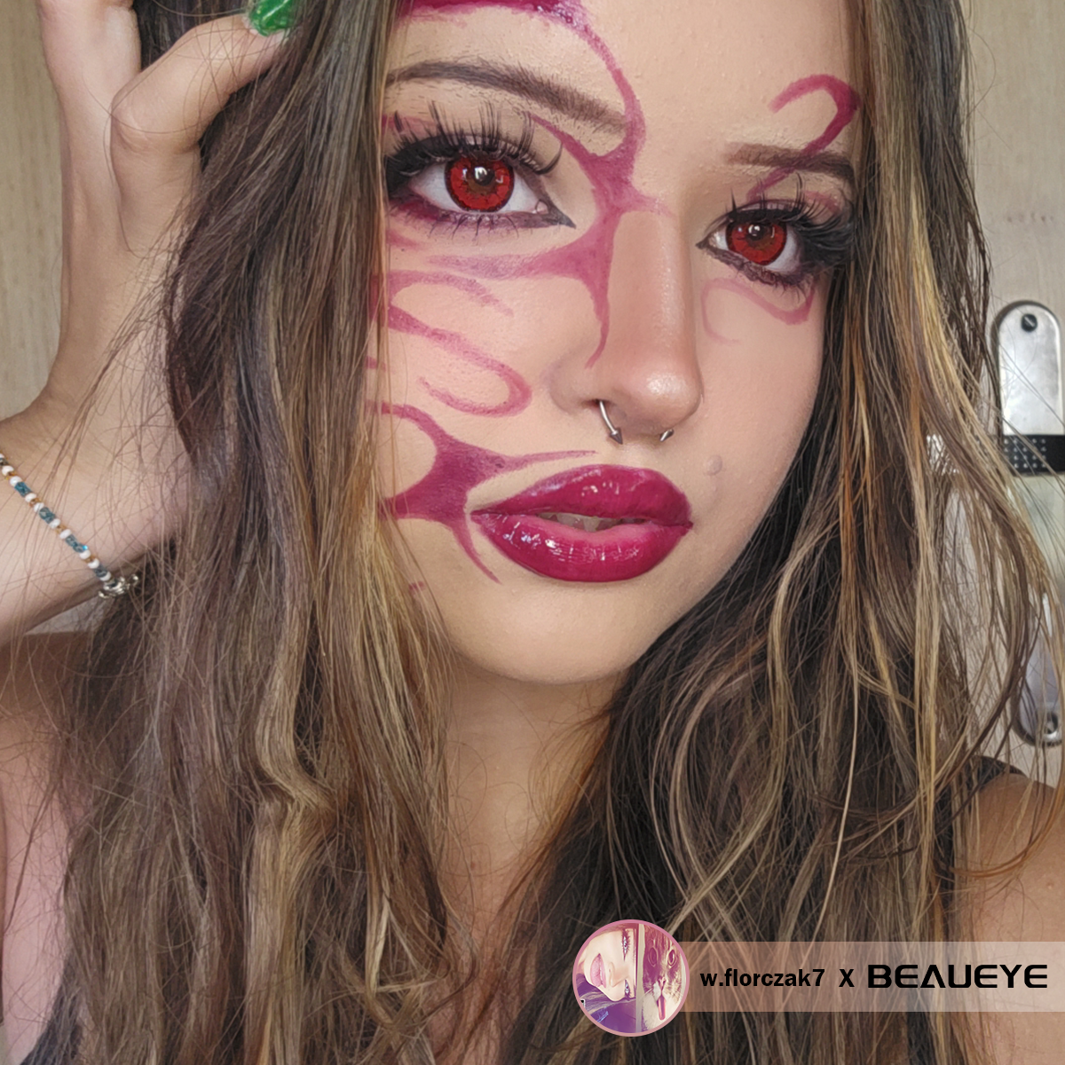 Cosplay ICE Red Prescription Colored Contact Lenses