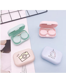 Simple Cartoon Colored Contact Lens Case