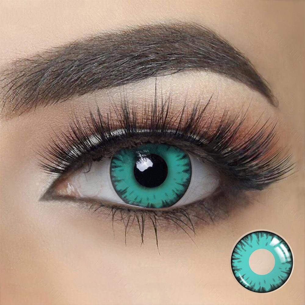 Cosplay Lucifer's Eye Green Prescription Colored Contact Lenses