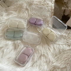 INS like Fish Transparent Simple Colored Contact Lens Case