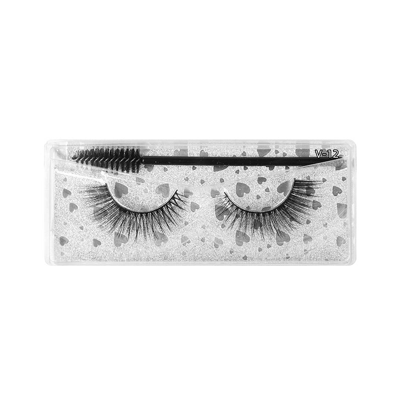 3D Thick False Eyelashes 1 Pair V Series Piece Mink Hair Eyelashes