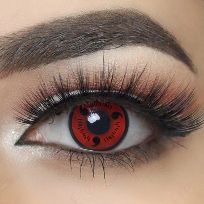 Cosplay Naruto Red Sasuke Sharingan Colored Contact Lenses
