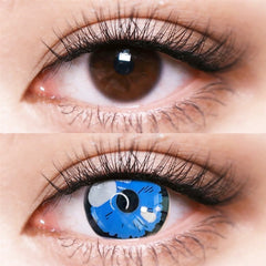 Cosplay schwarze Lobelia-blaue farbige Kontaktlinsen