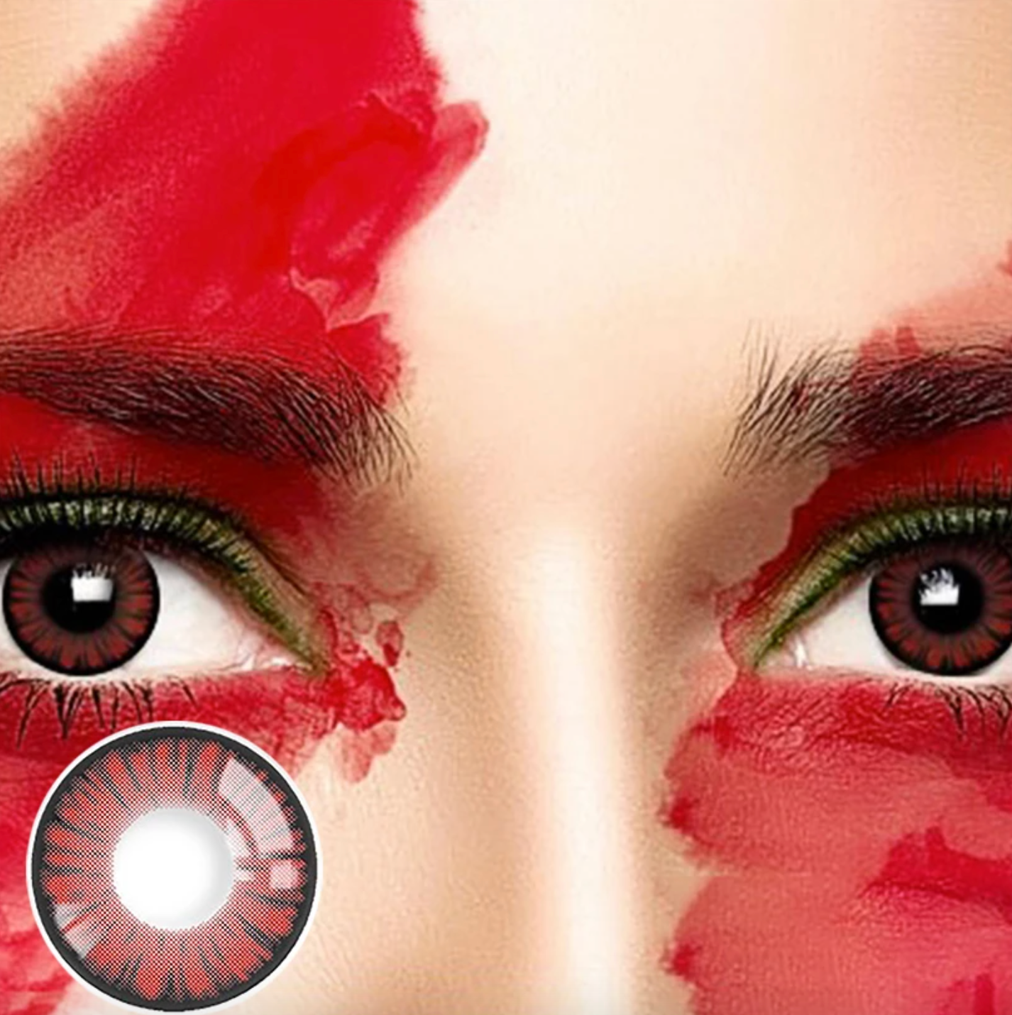 Halloween Miracle Red Prescription Colored Contact Lenses