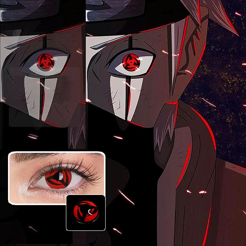 Cosplay Naruto Rote Sasuke Sharingan farbige Kontaktlinsen