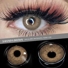 Amazonia Sahara Brown Prescription Colored Contact Lenses