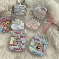 Ins Cute Laser Colored Contact Lens Case