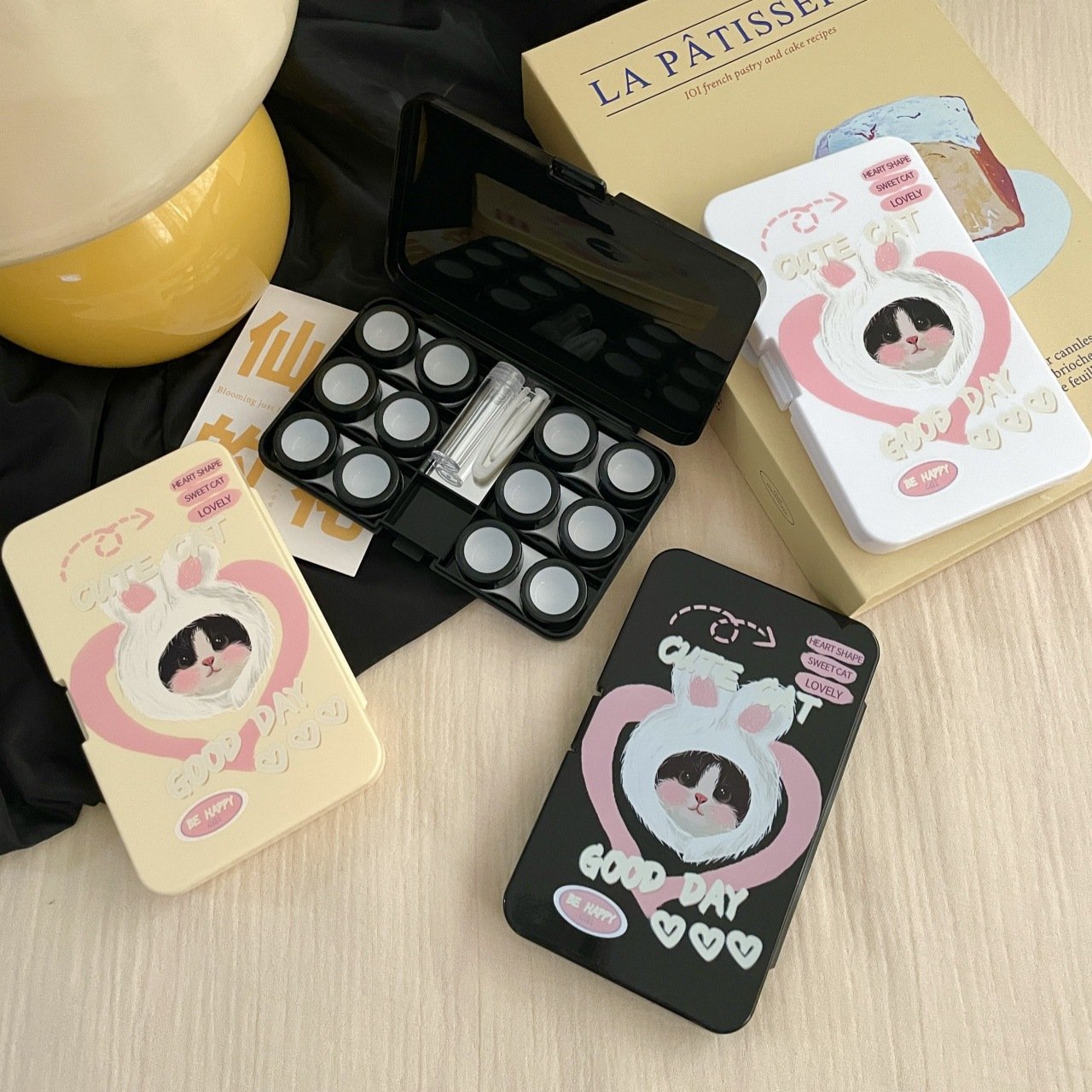 Cute Cat Colored Contact Lens Case