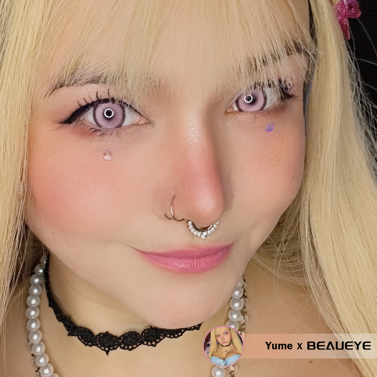 Cosplay KOI Rosa farbige Kontaktlinsen