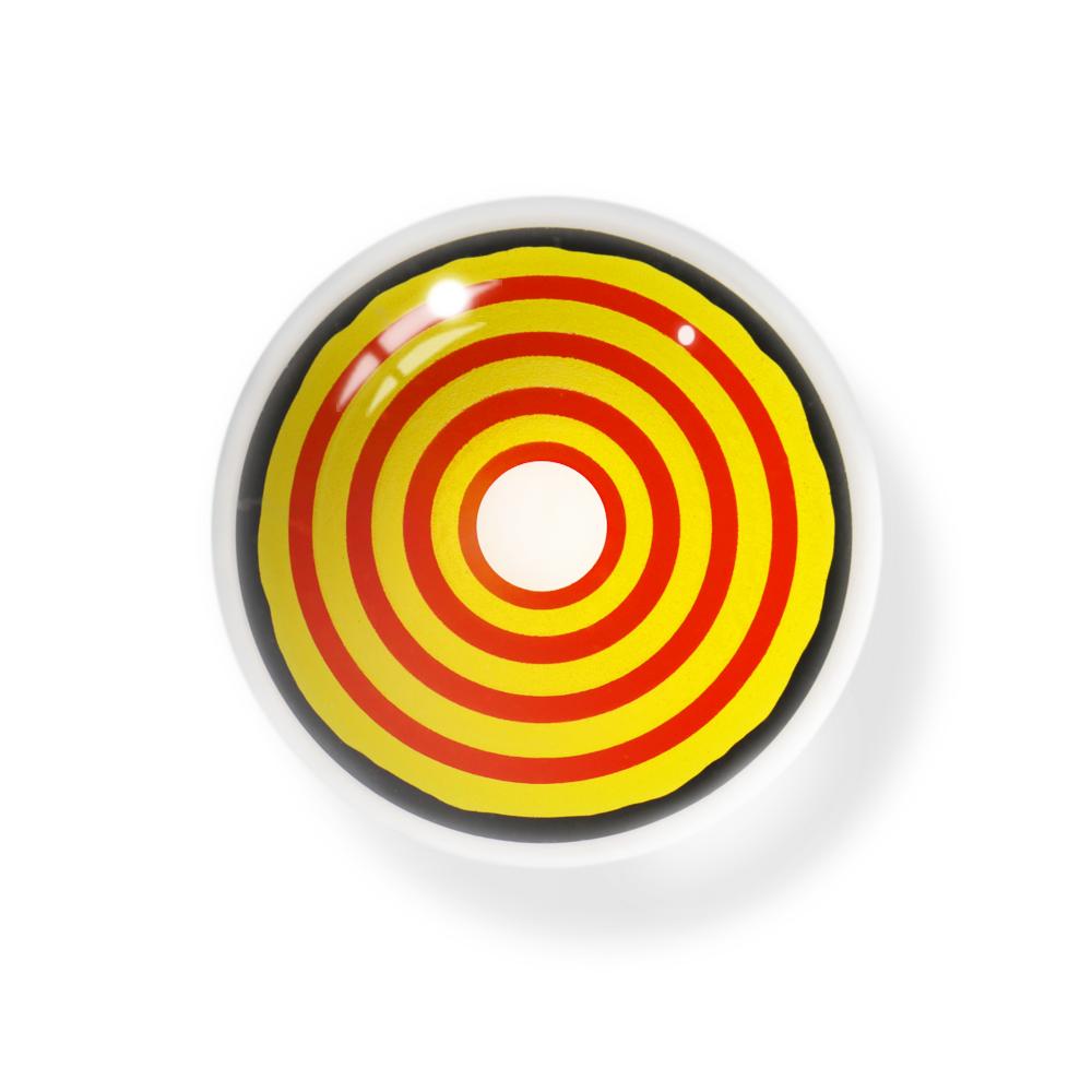 Lentilles de contact de couleur rouge jaune Cosplay Circle Line