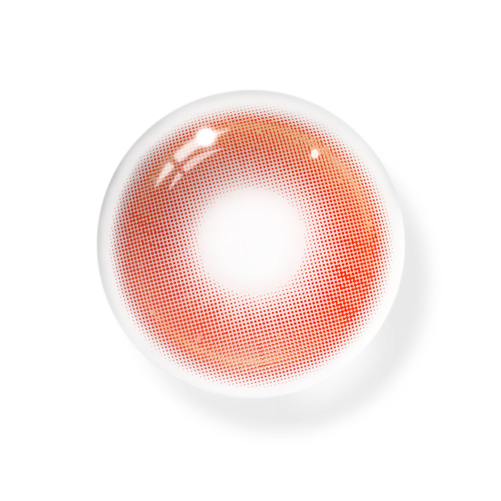 Cosplay Pudding Red Colored Contact Lenses
