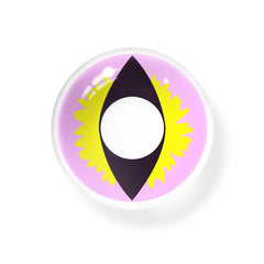 Cosplay Cat Eye Lash Purple Colored Contact Lenses