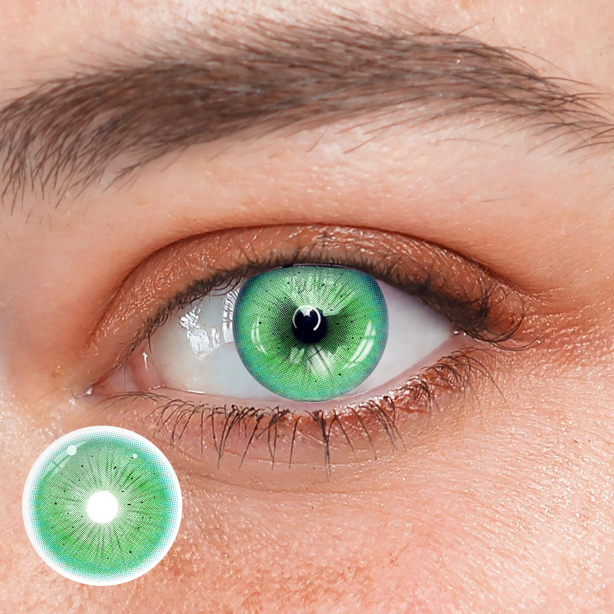 Cosplay Fallen Angel Green Colored Contact Lenses